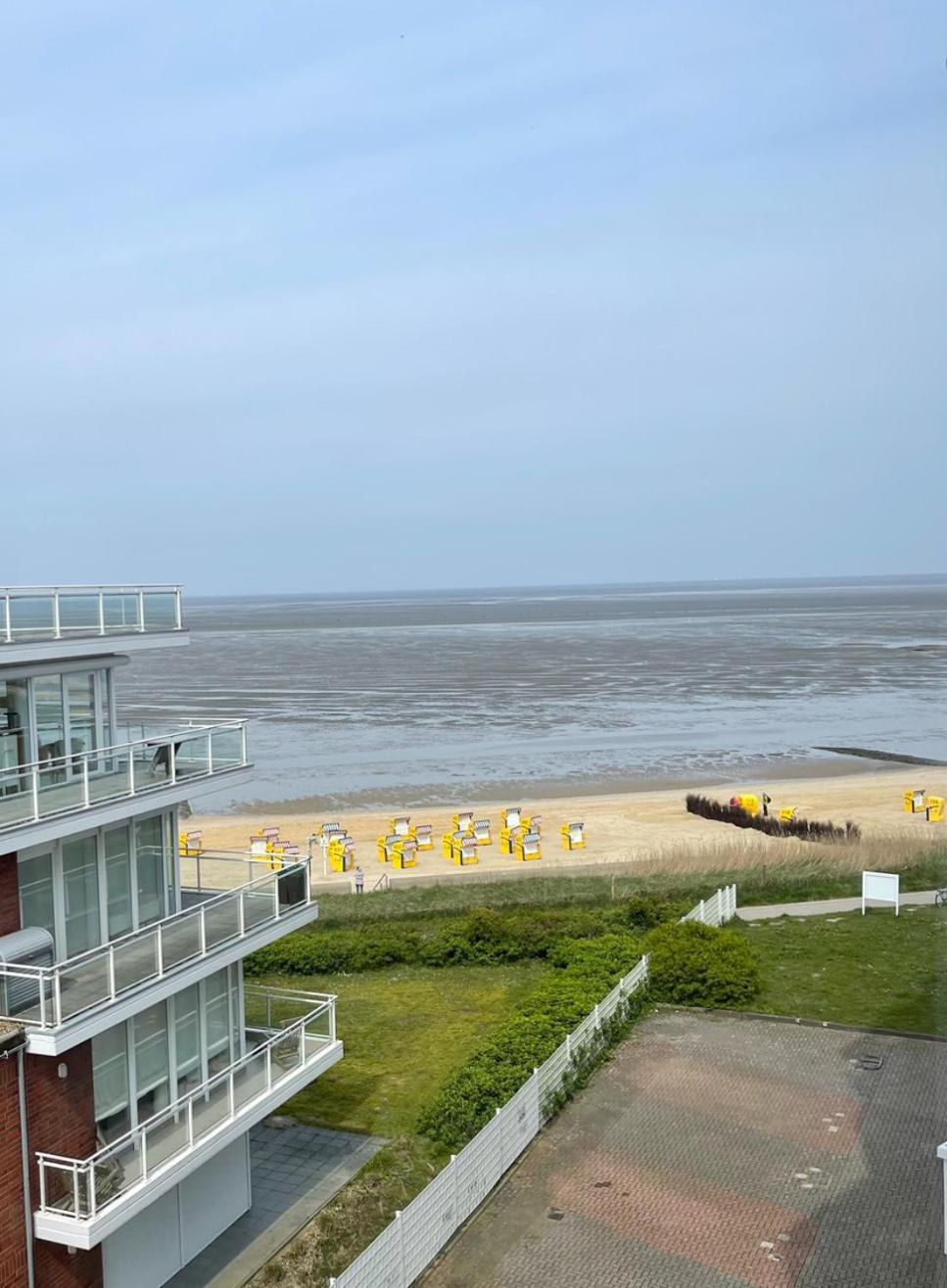 Traumhafte Ferienwohnung - Direkter Meerblick - 50M Zum Strand In Cuxhaven Duhnen In 1A Lage Im Haus Seehuette Esterno foto