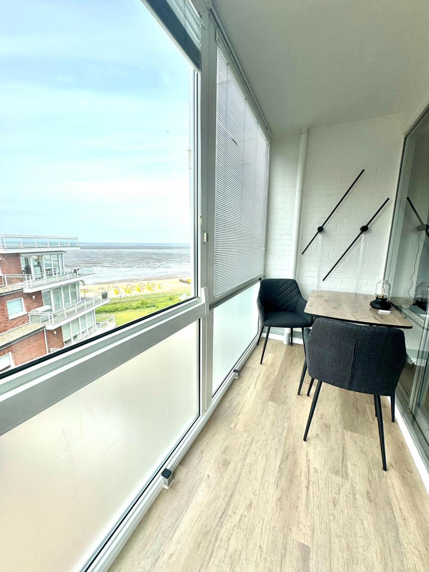 Traumhafte Ferienwohnung - Direkter Meerblick - 50M Zum Strand In Cuxhaven Duhnen In 1A Lage Im Haus Seehuette Esterno foto